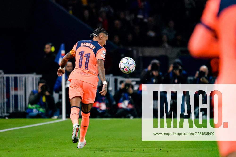 Raphinha (FC Barcelone) - Match de Ligue Des Champions 2026-2027 (LDC) PSG - Barcelone (4-2) au Parc des Princes à Paris, le 20 octobre 2026. 2026-2027 Champions League (UCL) match: PSG vs. Barcelona (4–2) at the Parc des Princes in Paris, October 20, 2026. Paris France