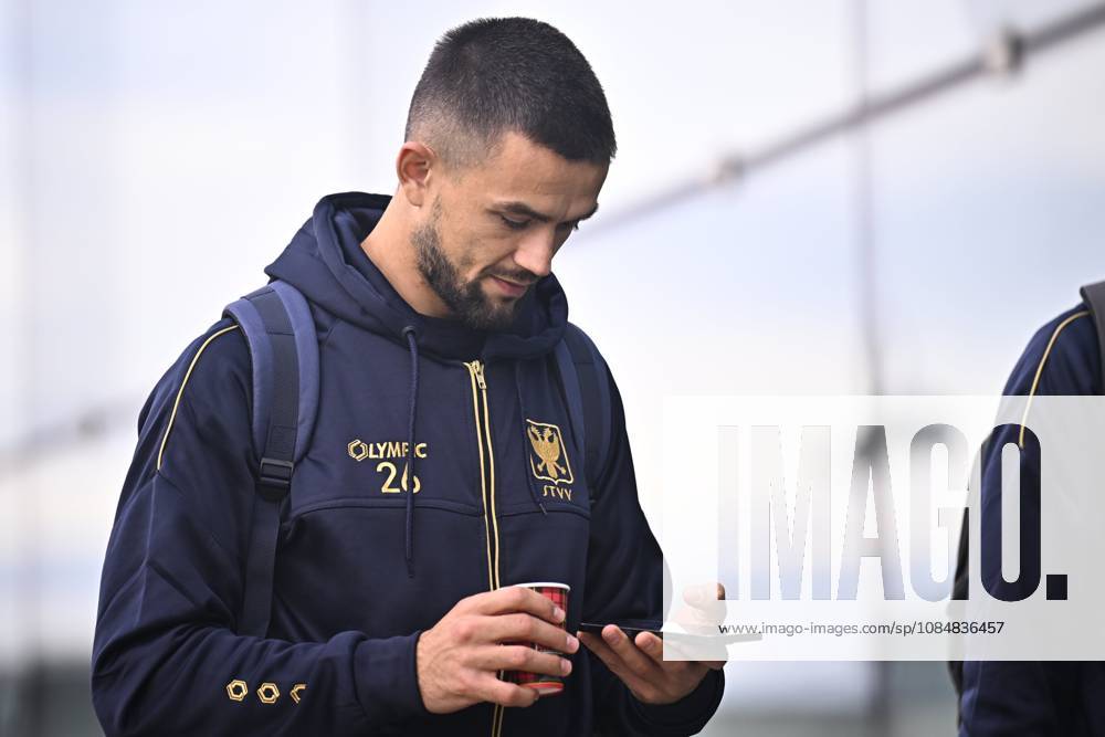 FC Midtjylland v Sint-Truidense VV - UEFA Conference League Media Activities 21 10 2026 LIEGE, BELGIUM - OCTOBER 21 : Musliu Visar defender of Sint-Truidense VV pictured at the Liege airport before departure for the UEFA Conference League 2026 27 League Phase matchday 2 match between FC Midtjylland and Sint-Truidense VV on October 21, 2026 in Liege, Belgium, 21 10 2026 Liege Belgium
