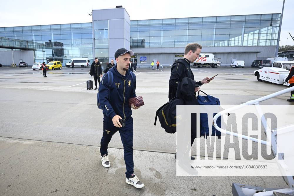FC Midtjylland v Sint-Truidense VV - UEFA Conference League Media Activities 21 10 2026 LIEGE, BELGIUM - OCTOBER 21 : Benachour Illyes midfielder of Sint-Truidense VV pictured at the Liege airport before departure for the UEFA Conference League 2026 27 League Phase matchday 2 match between FC Midtjylland and Sint-Truidense VV on October 21, 2026 in Liege, Belgium, 21 10 2026 Liege Belgium