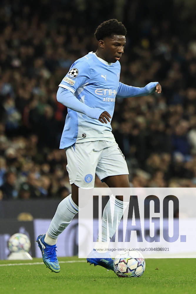 Manchester City v AEK Athens, Champions League Ryan McAidoo (56) of Manchester City during the Champions League match between Manchester City and AEK Athens at the Etihad Stadium, Manchester, UK on 20 October 2026. Manchester Etihad Stadium Manchester UK Editorial use only ,