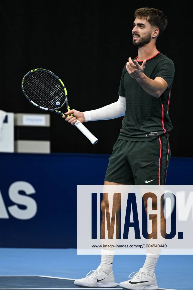 Dino Prizmic of Croatia pictured during the European Open ATP, Tennis Herren tennis tournament in Brussels, on 21 October. This year s edition of the tournament is taking place from 17 to 25 October DAVIDxPINTENS x190475807x