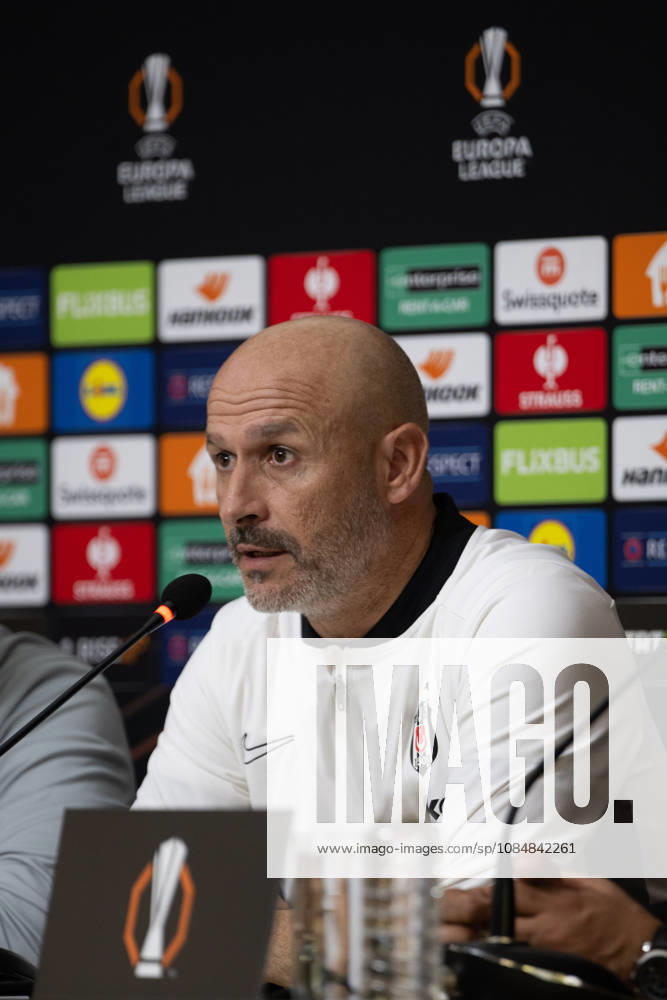 Besiktas hold press conference, PK, Pressekonferenz ahead of UEFA Europa League match with Crystal Palace ISTANBUL, TURKIYE - OCTOBER 21: Besiktas head coach Vincenzo Italiano speaks during a press conference alongside midfielder Wilfred Ndidi at BJK Nevzat Demir Training Facilities in Istanbul, Turkiye, on October 21, 2026, ahead of their UEFA Europa League Matchday 3 clash against Crystal Palace. Celal Gunes Anadolu Istanbul Turkey. Editorial use only. Please get in touch for any other usage.