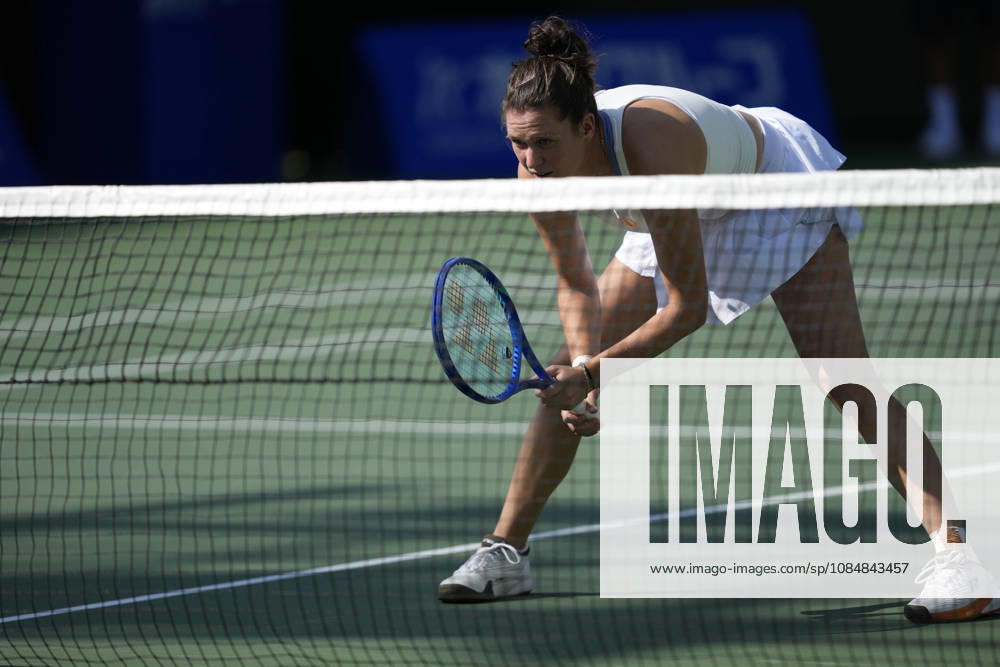 WTA, Tennis Damen Kinoshita Group Japan Open - Day 3 Miriam Skoch of the Czech Republic plays with partner Jesika Maleckova of the Czech Republic during their quarterfinal doubles match against Claire Liu of the United States and Kaitlin Quevedo of Spain at the 2026 Kinoshita Group Japan Open Women s tennis tournament at Utsubo Tennis Center in Osaka, Japan, on October 21, 2026. Osaka Japan