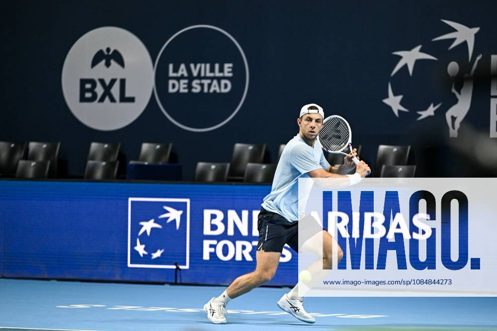 Tallon Griekspoor of the Netherlands pictured in action during the European Open ATP, Tennis Herren tennis tournament in Brussels, on 21 October. This year s edition of the tournament is taking place from 17 to 25 October DAVIDxPINTENS x190497727x