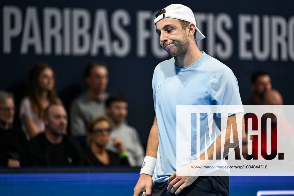 Tallon Griekspoor of the Netherlands pictured in action during the European Open ATP, Tennis Herren tennis tournament in Brussels, on 21 October. This year s edition of the tournament is taking place from 17 to 25 October DAVIDxPINTENS x190497823x