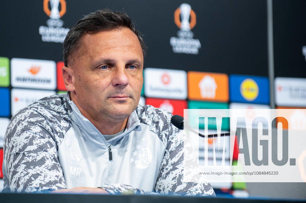 Dinamo Zagreb press and training: UEFA Europa League Head coach of GNK Dinamo Zagreb Mario Kovacevic speak on a press conference, PK, Pressekonferenz at Makismir Stadium on October 21, 2026. in Zagreb, Croatia ahead of UEFA Europa League match between GNK Dinamo Zagreb and N.E.C. Nijmegen. LukaxAntunac PIXSELL