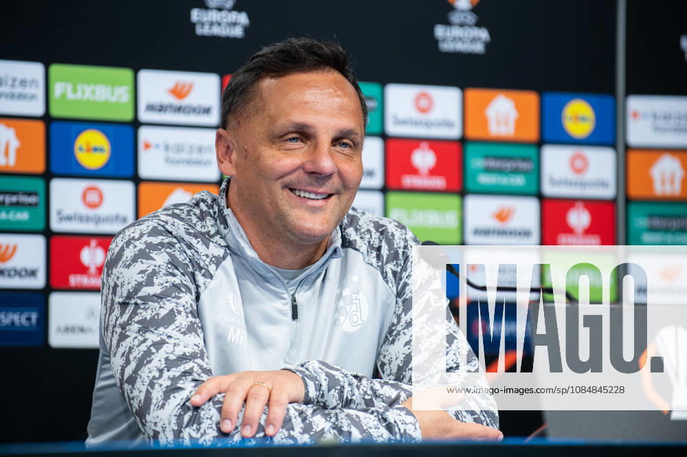 Dinamo Zagreb press and training: UEFA Europa League Head coach of GNK Dinamo Zagreb Mario Kovacevic speak on a press conference, PK, Pressekonferenz at Makismir Stadium on October 21, 2026. in Zagreb, Croatia ahead of UEFA Europa League match between GNK Dinamo Zagreb and N.E.C. Nijmegen. LukaxAntunac PIXSELL