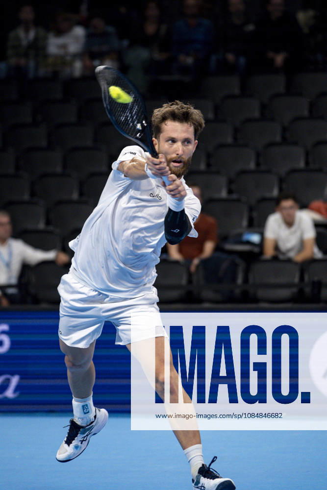 TENNIS : ATP, Tennis Herren 250 - Grand Tennis AURA - Decines (France) 21 10 2026 Corentin Moutet (FRA) vs Felix Balshaw (FRA) during the tournament of the Auvergne Rhône-Alpes Grand Prix at the LDLC Arena in Décines on October 21, 2026. Photo Sandrine Thesillat PsNewZ