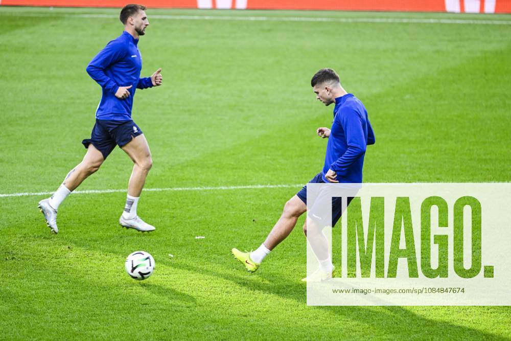 Maksim Paskotsi of KAA Gent pictured in action during a training session of Belgian soccer team KAA Gent, Wednesday 21 October 2026 in Braga, Portugal. The team is preparing for the second match of the UEFA Conference League league phase against Portuguese SC Braga tomorrow. TOM GOYVAERTS TomxGoyvaerts x190519744x