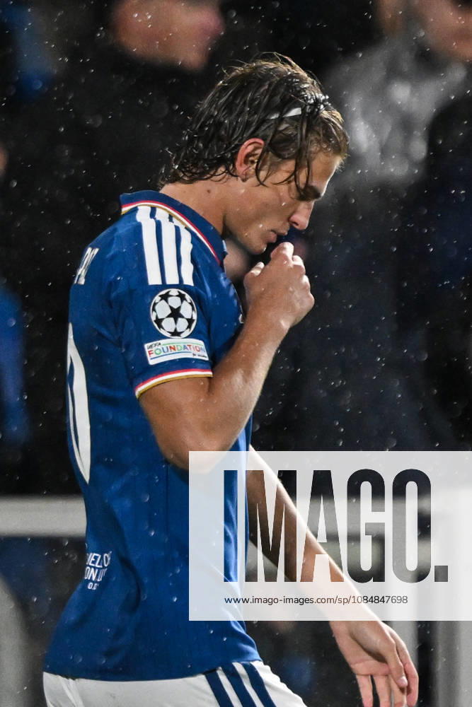 Nico Paz of Calcio Como celebrating after a goal during the UEFA Champions League stage match Phase MD3 between Calcio Como and Manchester United, ManU Football Club at the Giuseppe Sinigaglia stadium in Como, north Italy -October 21, 2026 - Soccer.