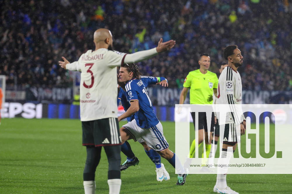 Como vs Manchester United, ManU of UEFA Champions League year 2026 27 Goal the Nicolas Paz OF FC Como During the UEFA Champions League football match between FC Como and FC Manchester United on 21 10 2026 at the Giuseppe Sinigaglia Stadium in Como Como Stadio Giuseppe Sinigaglia Como Italia