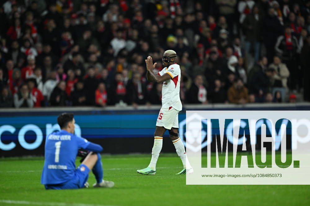 Lille LOSC v Galatasaray - UEFA Champions League LILLE, FRANCE - OCTOBER 21: Osimhen of Galatasaray celebrates after scoring a goal during UEFA Champions League match between Lille and Galatasaray at Stade Pierre-Mauroy (Pierre Mauroy Stadium) in Lille, France on October 21, 2026. Mustafa Yalcin Anadolu Lille France. Editorial use only. Please get in touch for any other usage.