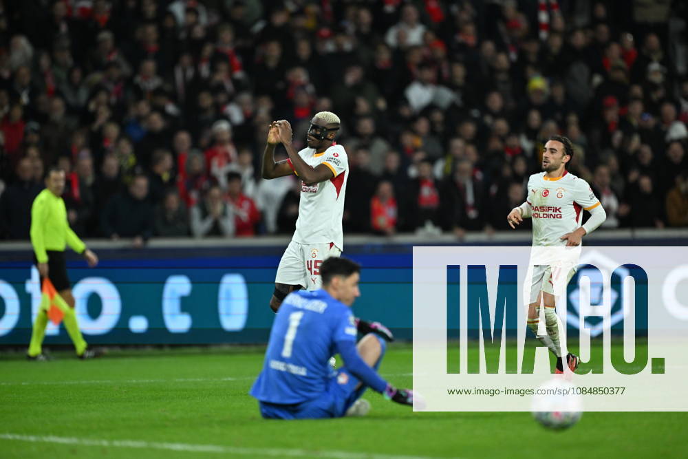 Lille LOSC v Galatasaray - UEFA Champions League LILLE, FRANCE - OCTOBER 21: Osimhen of Galatasaray celebrates after scoring a goal during UEFA Champions League match between Lille and Galatasaray at Stade Pierre-Mauroy (Pierre Mauroy Stadium) in Lille, France on October 21, 2026. Mustafa Yalcin Anadolu Lille France. Editorial use only. Please get in touch for any other usage.
