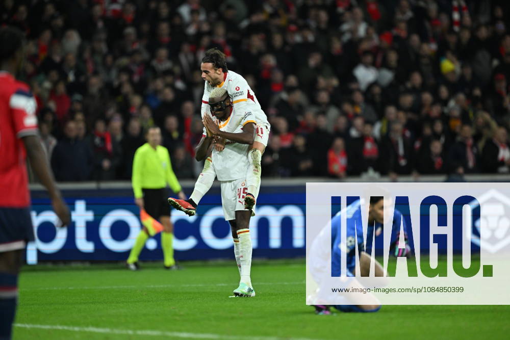 Lille LOSC v Galatasaray - UEFA Champions League LILLE, FRANCE - OCTOBER 21: Osimhen of Galatasaray celebrates after scoring a goal during UEFA Champions League match between Lille and Galatasaray at Stade Pierre-Mauroy (Pierre Mauroy Stadium) in Lille, France on October 21, 2026. Mustafa Yalcin Anadolu Lille France. Editorial use only. Please get in touch for any other usage.