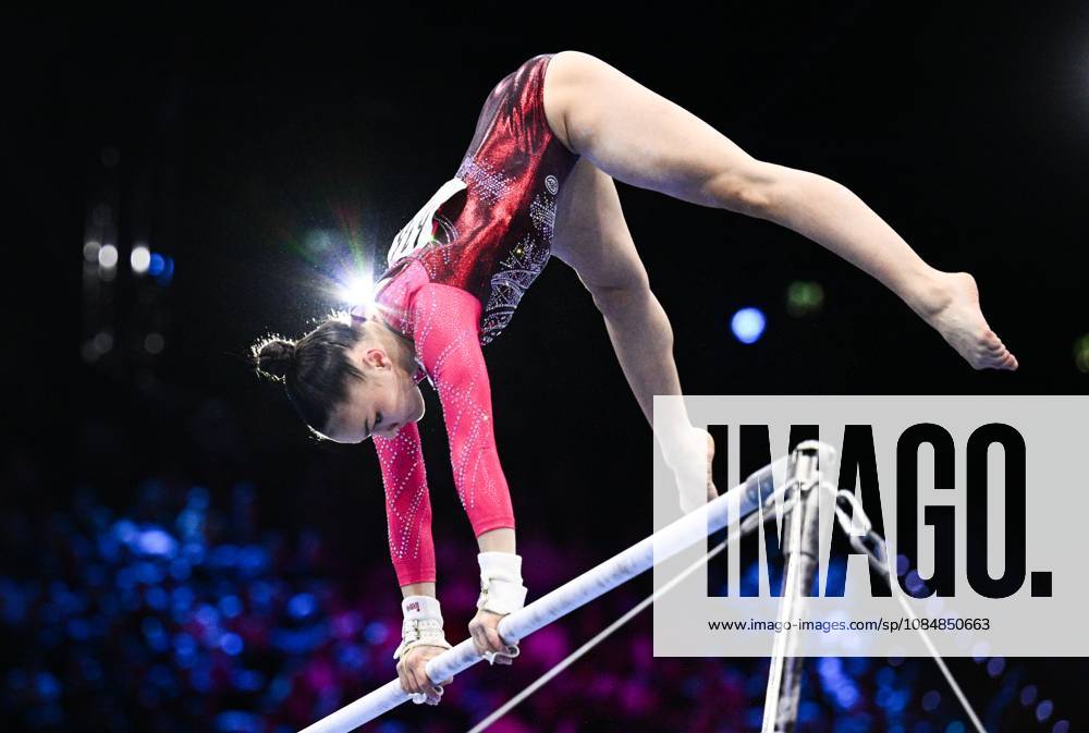 Netherlands Artistic Gymnastics World Championships 9270052 21.10.2026 Milana Kaiumova of Team World Gymnastics Neutral Athletes 2 competes on the uneven bars during the women s team final at the 2026 World Artistic Gymnastics Championships in Rotterdam, the Netherlands. Alexey Filippov Sputnik Rotterdam Netherlands
