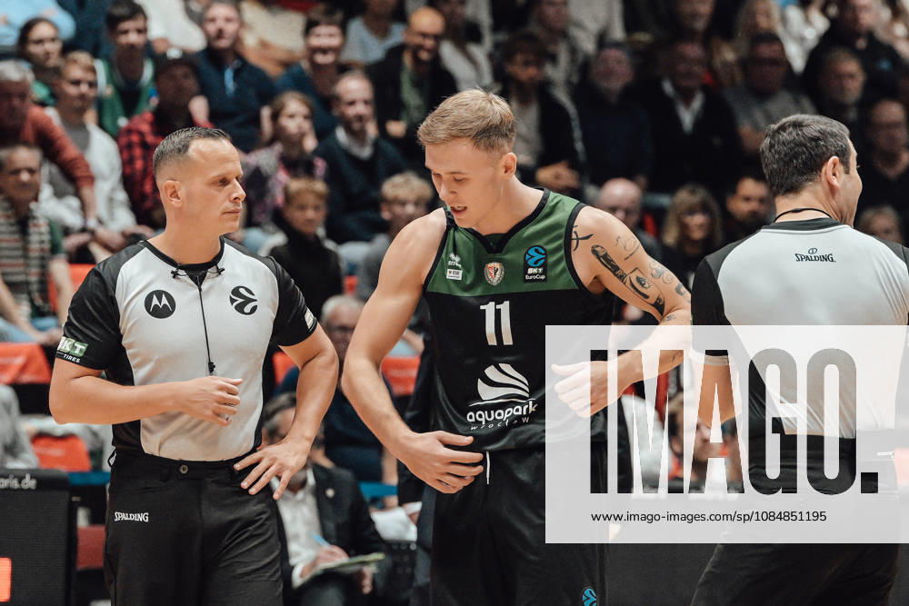 4. Spieltag des Basketball Eurocup Niners Chemnitz -Slask Wroclaw 21.10.2026 ab 19:00 Uhr Chemnitz, Chemnitz Arena Im Foto: 11 Blazej Kulikowski 4. Spieltag des Basketball Eurocup Niners Chemnitz -Slask Wroclaw Chemnitz Sachsen Deutschland