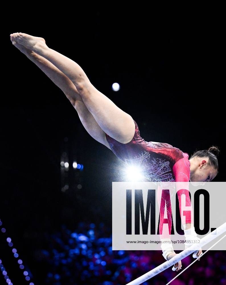 Netherlands Artistic Gymnastics World Championships 9270078 21.10.2026 Milana Kaiumova of Team World Gymnastics Neutral Athletes 2 competes on the uneven bars during the women s team final at the 2026 World Artistic Gymnastics Championships in Rotterdam, the Netherlands. Alexey Filippov Sputnik Rotterdam Netherlands
