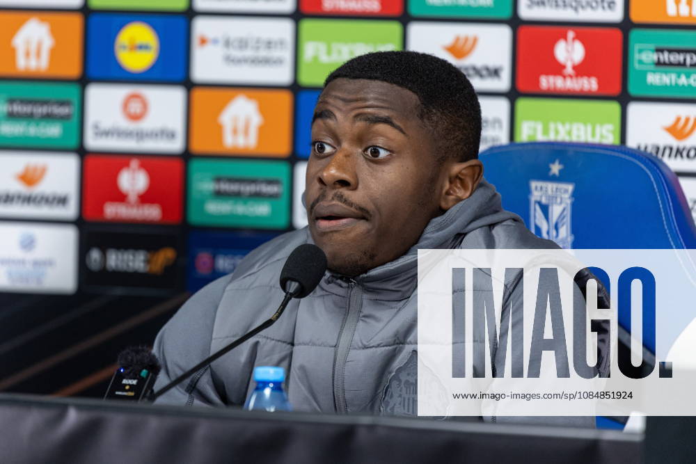 2026.10.21 Poznan Pilka nozna Liga Europy sezon 2026 2027 AFC Sunderland konferencja prasowa N z Noah Sadiki Foto Pawel Jaskolka PressFocus 2026.10.21 Poznan Football Europa League season 2026 2027 AFC Sunderland press conference, PK, Pressekonferenz Credit: Pawel Jaskolka PressFocus NEWSPIX.PL --- newspix.pl