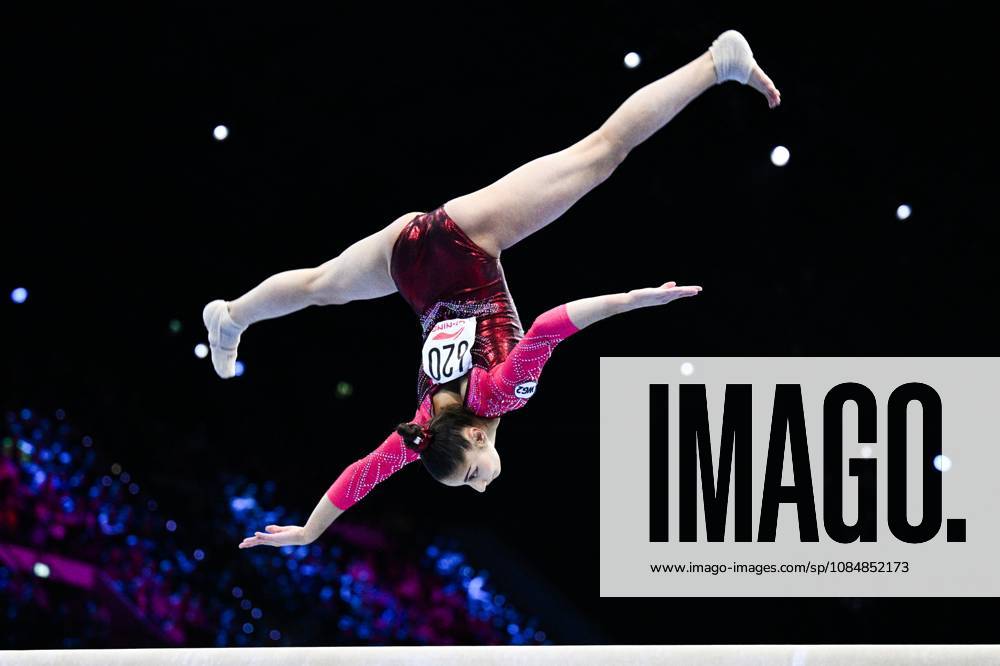 Netherlands Artistic Gymnastics World Championships 9270096 21.10.2026 Liudmila Roshchina of Team World Gymnastics Neutral Athletes 2 competes on the balance beam during the women s team final at the 2026 World Artistic Gymnastics Championships in Rotterdam, the Netherlands. Alexey Filippov Sputnik Rotterdam Netherlands
