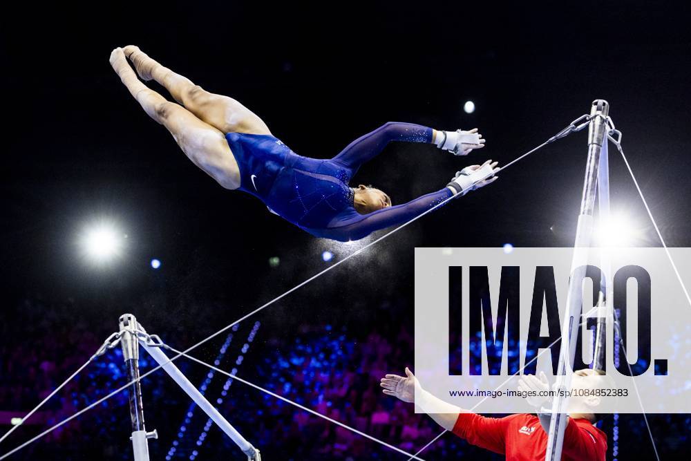 ROTTERDAM - Skye Blakely (USA) during the team final at the World Gymnastics Championships in Rotterdam Ahoy. IRIS VAN DEN BROEK ANP ANPxSportx IVx 573184502 originalFilename: 573184502