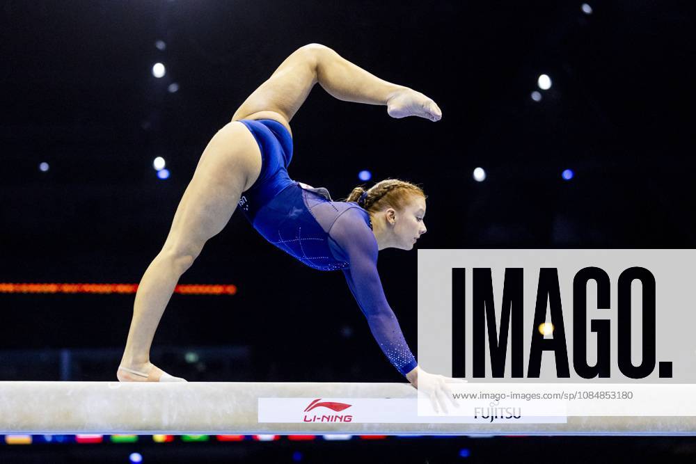 ROTTERDAM - Dulcy Taylor (USA) during the team final at the World Gymnastics Championships in Rotterdam Ahoy. IRIS VAN DEN BROEK ANP ANPxSportx IVx 573185985 originalFilename: 573185985