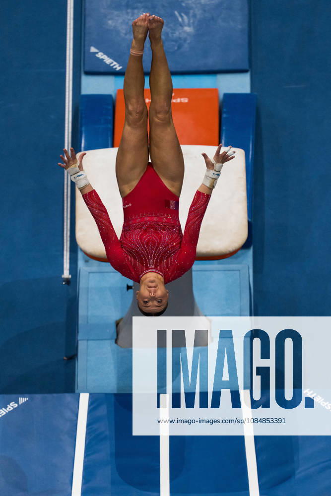 2026 Artistic Gymnastics World Championships, Day 5, Women s Team Final 261021 Lorette Charpy of France competes in vault during women s team final on day five of the 2026 Artistic Gymnastics World Championships on October 21, 2026 in Rotterdam. Photo: Joel Marklund BILDBYRÅN kod JM JM0863 bbeng artistisk gymnastik artistic gymnastics gymnastik-vm vm artistic gymnastics world championships final lagfinal team final dam frankrike france