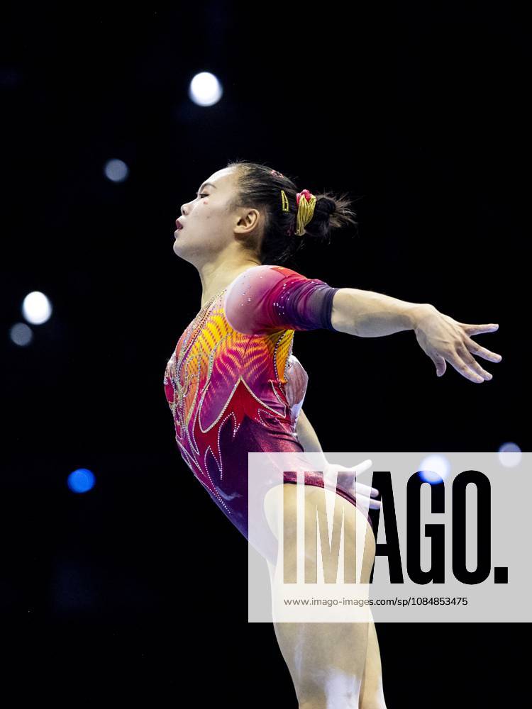 ROTTERDAM - Qingying Zhang (China) during the team final at the World Gymnastics Championships in Rotterdam Ahoy. IRIS VAN DEN BROEK ANP ANPxSportx IVx 573186669 originalFilename: 573186669