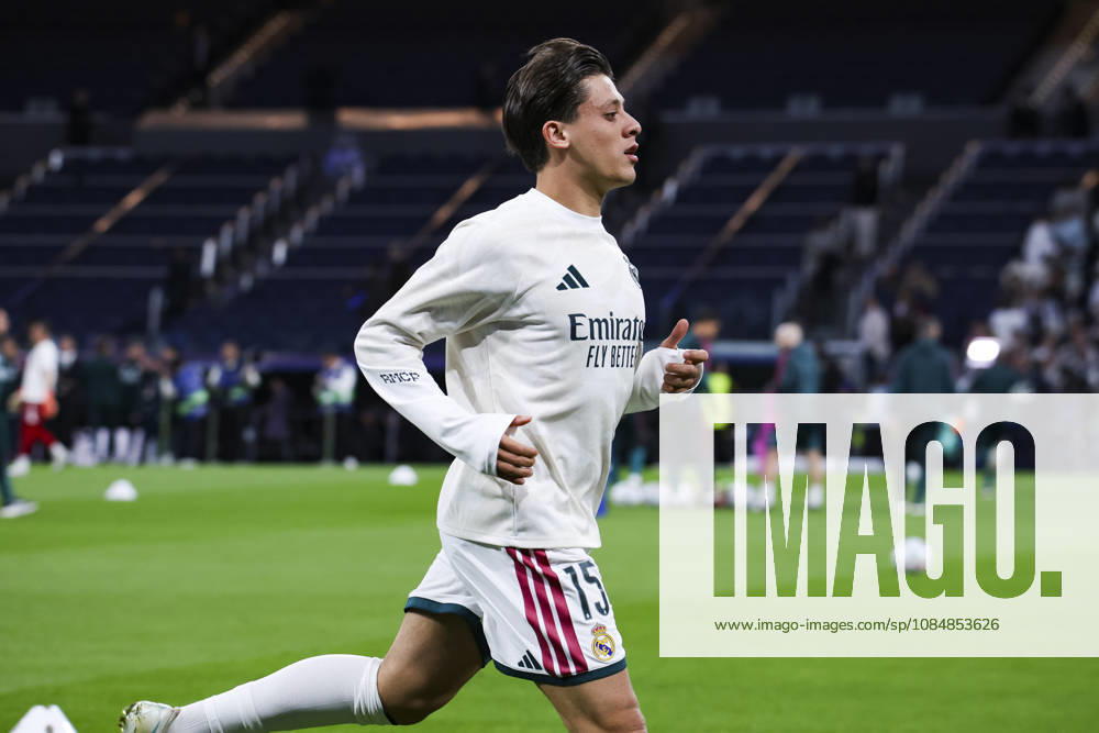 Real Madrid v RB Leipzig - UEFA Champions League 2026 27 October 21, 2026, Santiago Bernabeu stadium, Madrid, Spain: Arda Guler of Real Madrid is warm up during UEFA Champions League 2026 27 football match between Real Madrid and RB Leipzig at Santiago Bernabeu stadium on October 21, 2026, in Madrid, Spain. Madrid Santiago Bernabeu Stadium Madrid Spain