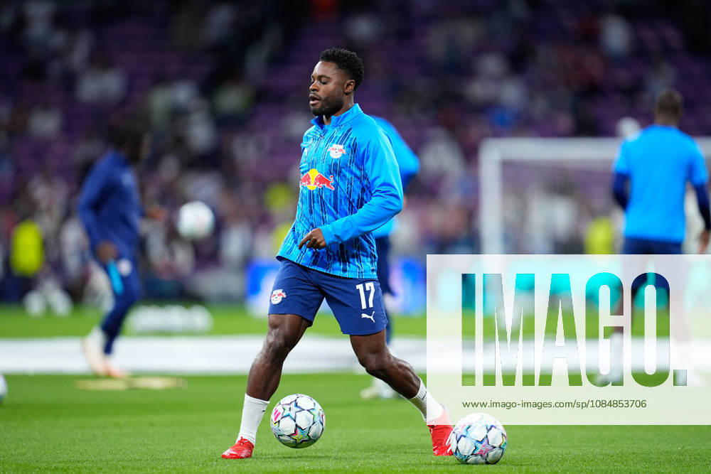 Ridle Baku of RB Leipzig warms up during the UEFA Champions League 2026 27 League Phase MD3 match between Real Madrid CF and RB Leipzig at Bernabeu stadium on October 21, 2026, in Madrid, Spain. Real Madrid CF V RB Leipzig - UEFA Champions League 2026 27 League Phase MD3 - ZUMAa181 20261021_zaa_a181_040