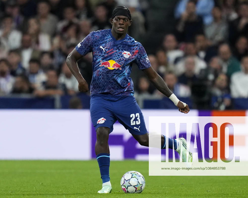 ESP: Real Madrid v RB Leipzig. UEFA Champions League. Matchday 3. Castello Lukeba of RB Leipzig during the UEFA Champions League match between Real Madrid and RB Leipzig played at Santiago Bernabeu Stadium on 21 Oct 2026 in Madrid, Spain. kpng