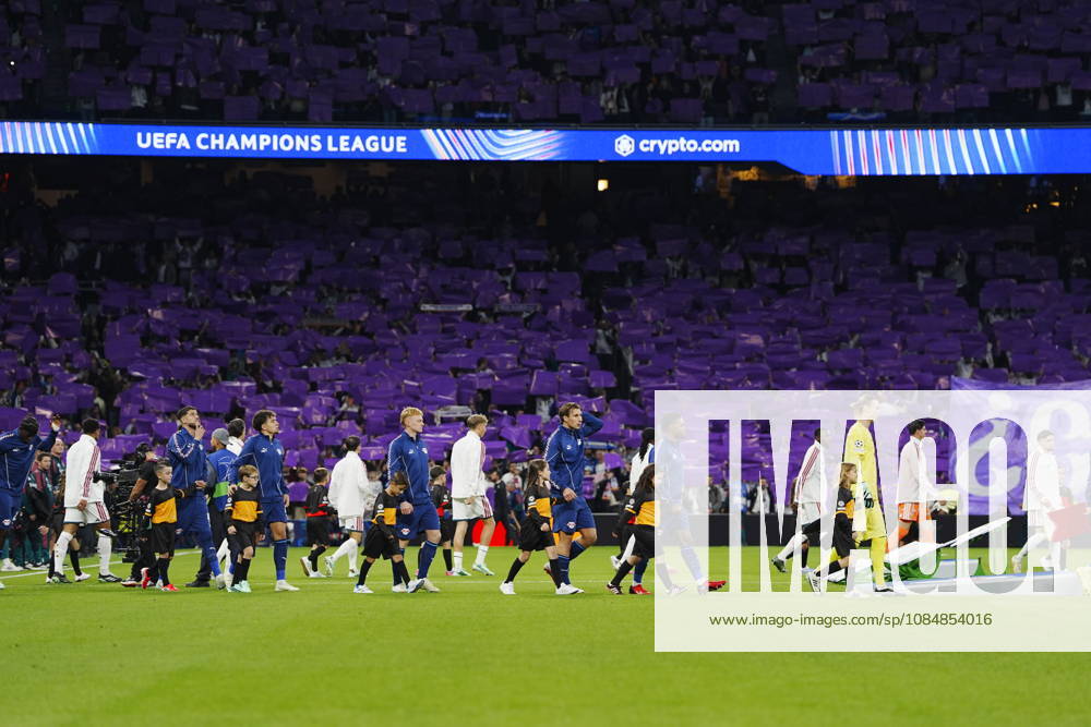 Real Madrid v RB Leipzig - UEFA Champions League 2026 27 League Phase MD3 MADRID, SPAIN - OCTOBER 21: Real Madrid fans make a choreography during the ceremony prior to the UEFA Champions League 2026 27 League Phase MD3 match between Real Madrid and RB Leipzig at Santiago Bernabeu Stadium on October 21, 2026 in Madrid, Spain. Madrid Santiago Bernabeu Spain