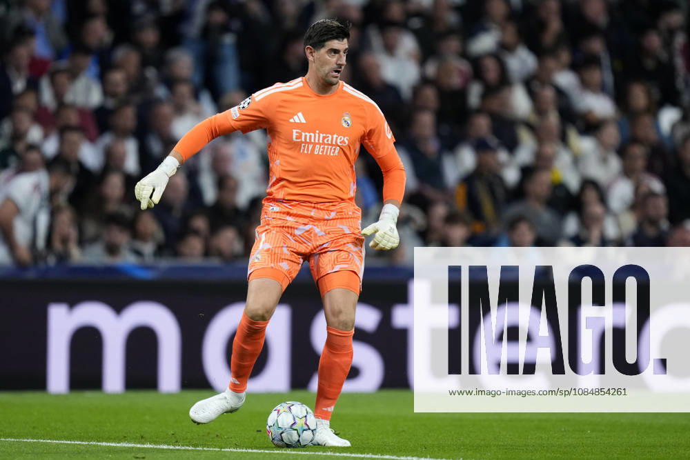 ESP: Real Madrid v RB Leipzig. UEFA Champions League. Matchday 3. Thibaut Courtois of Real Madrid CF during the UEFA Champions League match between Real Madrid and RB Leipzig played at Santiago Bernabeu Stadium on 21 Oct 2026 in Madrid, Spain. kpng