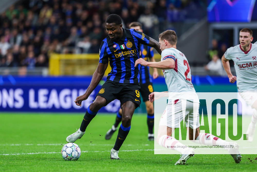 Marcus Thuram of FC Internazionale seen in action during UEFA Champions League 2026 27 League Phase - Matchday 3 football match between FC Internazionale and FC Shakhtar Donetsk. Italy