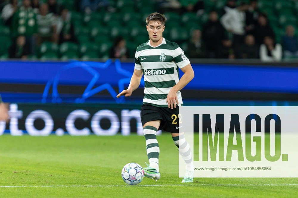 Sporting defender from Spain IVAN FRESNEDA (22) in action during the game for the League Phase for the UEFA Champions League between Sporting and LASK Linz at Estadio Jose de Alvalade Soccer 2026: Sporting Vs LASK Linz - ZUMAs359 20261021_zsp_s359_010