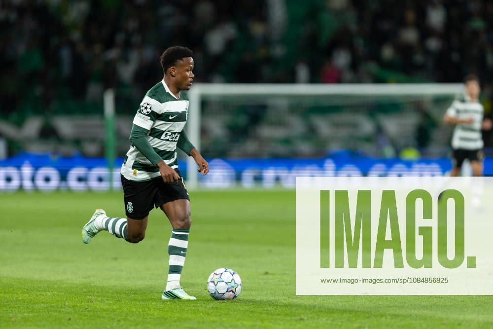 Sporting forward from Mozambique GENY CATAMO (10) in action during the game for the League Phase for the UEFA Champions League between Sporting and LASK Linz at Estadio Jose de Alvalade Soccer 2026: Sporting Vs LASK Linz - ZUMAs359 20261021_zsp_s359_012