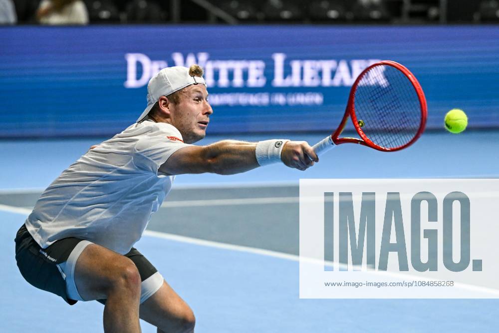 Gauthier Onclin of Belgium pictured in action during the European Open ATP, Tennis Herren tennis tournament in Brussels, on 21 October. This year s edition of the tournament is taking place from 17 to 25 October DAVIDxPINTENS x190548154x