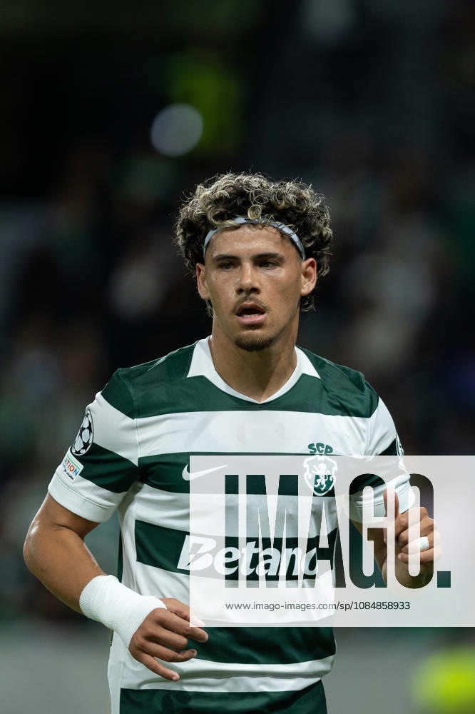 Sporting defender from Uruguay MAXI ARAUJO (20) in action during the game for the League Phase for the UEFA Champions League between Sporting and LASK Linz at Estadio Jose de Alvalade Soccer 2026: Sporting Vs LASK Linz - ZUMAs359 20261021_zsp_s359_017