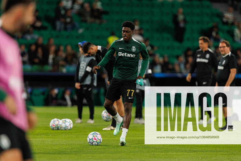 Issa Doumbia seen in football match between Sporting CP and LASK in UEFA Champions League 2026 27 at Estadio JosÃ Alvalade, Lisboa, Portugal (Luis Loureiro Ball Raw Images PT) Lisboa Estadio JosÃ Alvalade Portugal