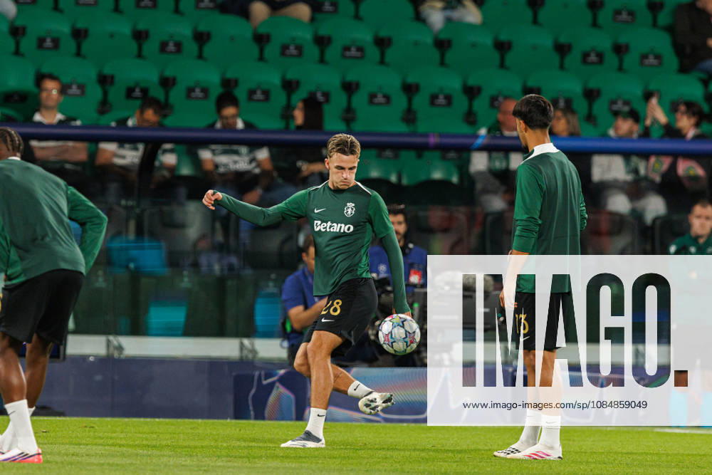 Jesse Derry seen in football match between Sporting CP and LASK in UEFA Champions League 2026 27 at Estadio Josà Alvalade, Lisboa, Portugal (Luis Loureiro Ball Raw Images PT) Lisboa Estadio Josà Alvalade Portugal