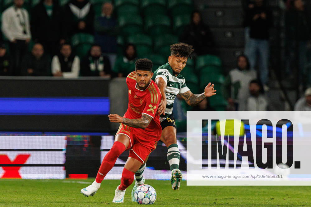 Luis Suarez and Andres Andrade seen in football match between Sporting CP and LASK in UEFA Champions League 2026 27 at Estadio JosÃ Alvalade, Lisboa, Portugal (Luis Loureiro Ball Raw Images PT) Lisboa Estadio JosÃ Alvalade Portugal