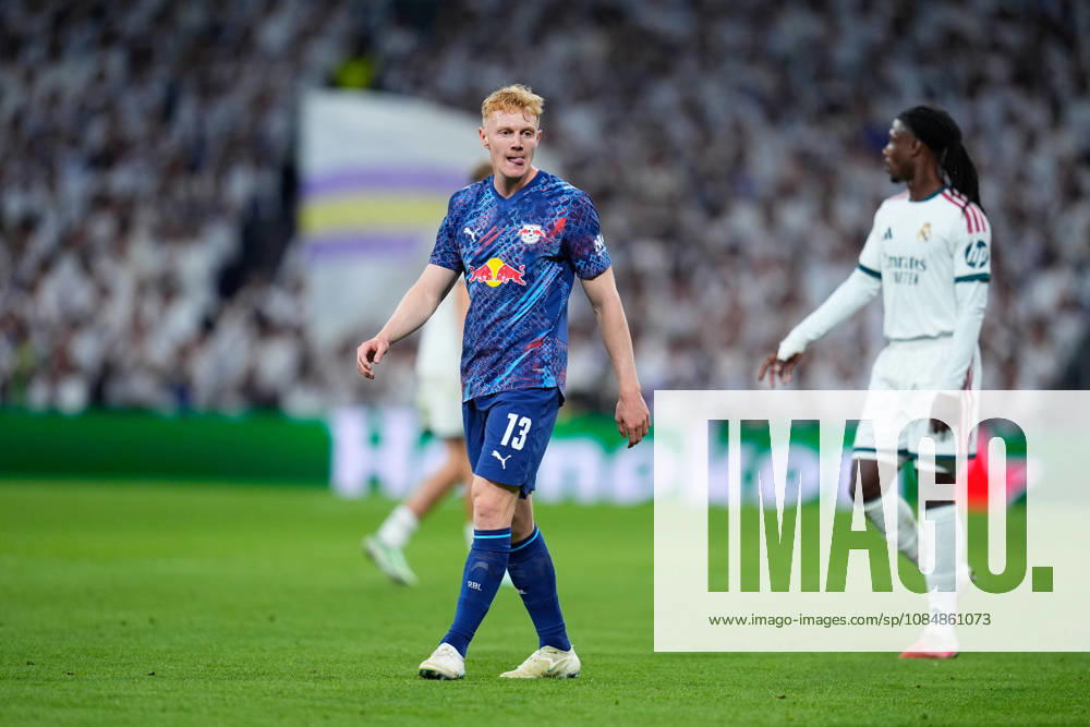 Nicolas Seiwald of RB Leipzig looks on during the UEFA Champions League 2026 27 League Phase MD3 match between Real Madrid CF and RB Leipzig at Bernabeu stadium on October 21, 2026, in Madrid, Spain. Real Madrid CF V RB Leipzig - UEFA Champions League 2026 27 League Phase MD3 - ZUMAa181 20261021_zaa_a181_125
