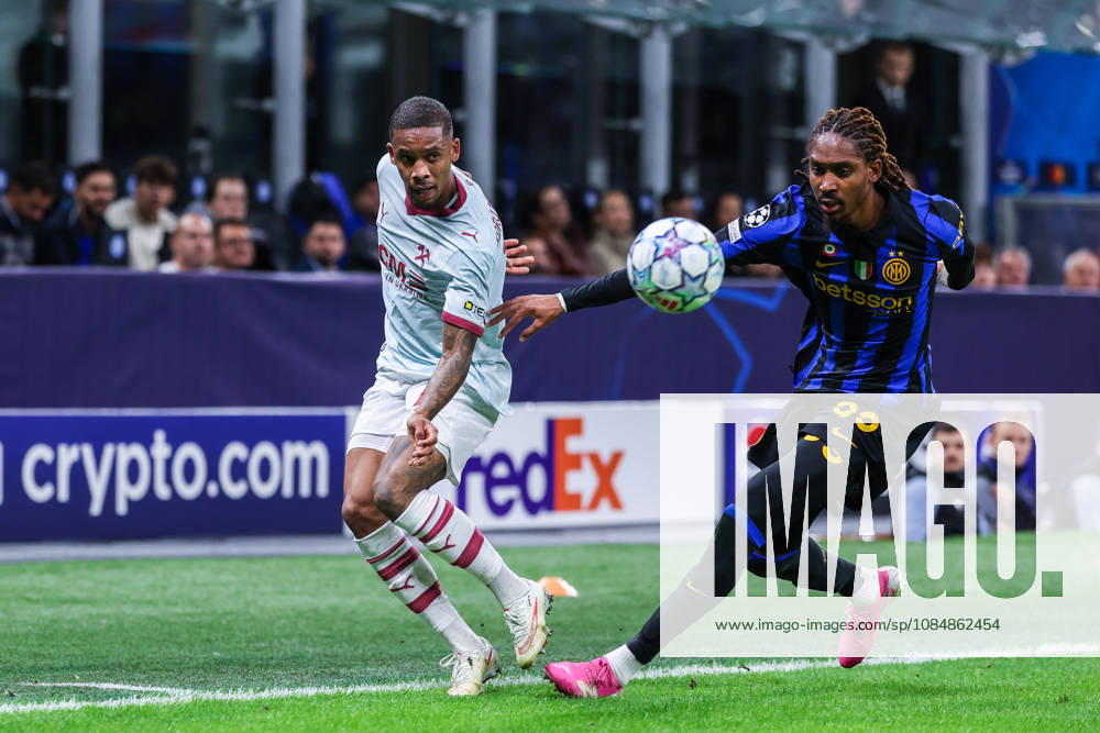 Pedro Henrique of FC Shakhtar Donetsk competes for the ball with Djed Spence of FC Internazionale during UEFA Champions League 2026 27 League Phase - Matchday 3 football match between FC Internazionale and FC Shakhtar Donetsk. Italy