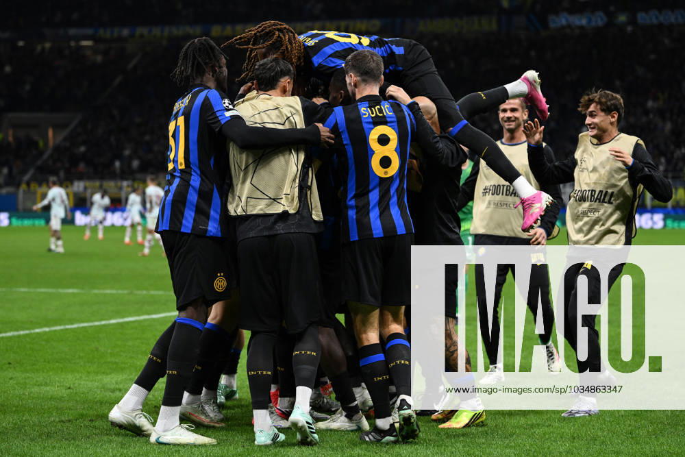 Ec Milano 21 10 2026 - Champions League Inter-Shakhtar Donetsk foto Emanuele Comincini Image nella foto: esultanza gol Carlos Augusto