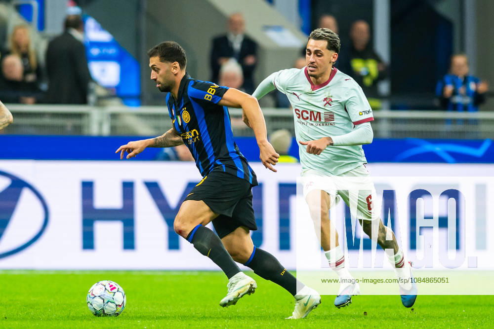 Luis Henrique and Marlon Gomes seen during UEFA Champions League 2026 27 league phase game between Internazionale Milano and FC Shakhtar Donetsk (Gleb Soboliev Ball Raw Images) Milan San Siro Italy