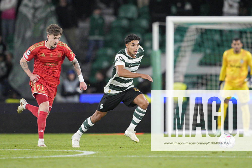 Joao Simoes of Sporting CP runs with the ball during the UEFA Champions League 2026 27 League Phase MD3 match between Sporting Club de Portugal and LASK at Estadio Jose Alvalade on October 21, 2026 in Lisbon, Portugal (Photo by Pedro Loureiro Sports Press Photo SPP)