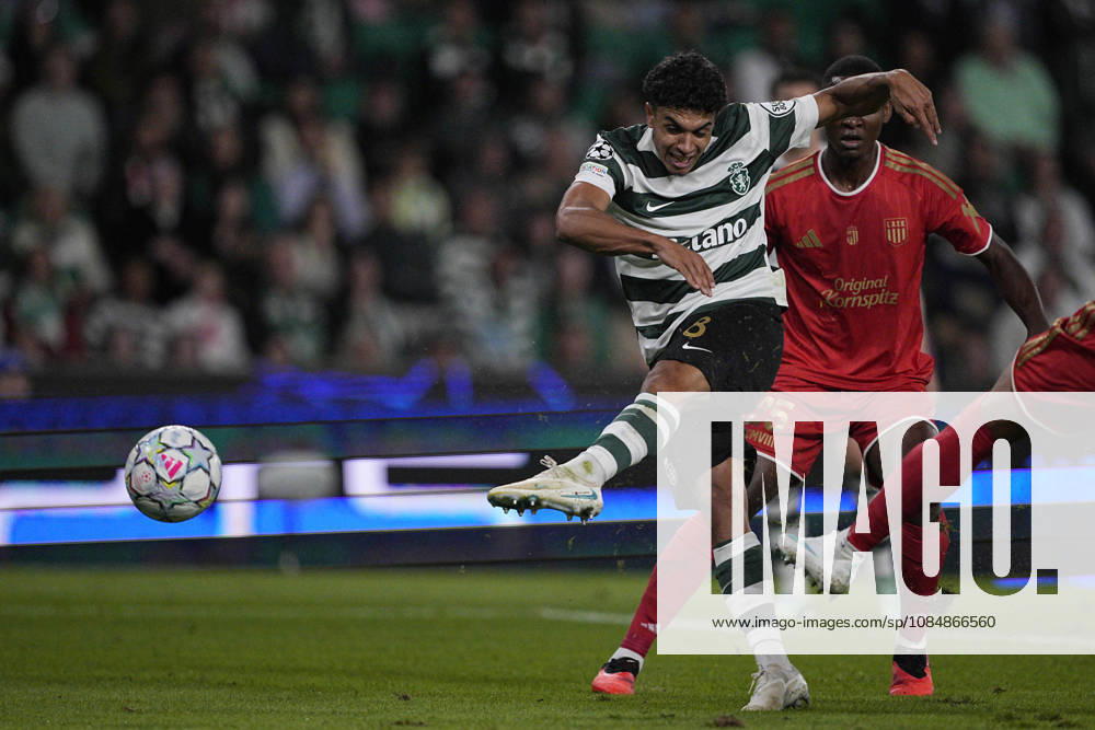 Joao Simoes of Sporting CP shoots at goal during the UEFA Champions League 2026 27 League Phase MD3 match between Sporting Club de Portugal and LASK at Estadio Jose Alvalade on October 21, 2026 in Lisbon, Portugal (Photo by Pedro Loureiro Sports Press Photo SPP)