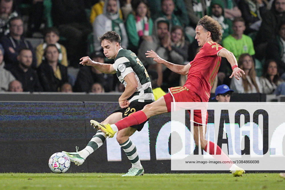 Ivan Fresneda of Sporting CP passes the ball during the UEFA Champions League 2026 27 League Phase MD3 match between Sporting Club de Portugal and LASK at Estadio Jose Alvalade on October 21, 2026 in Lisbon, Portugal (Photo by Pedro Loureiro Sports Press Photo SPP)
