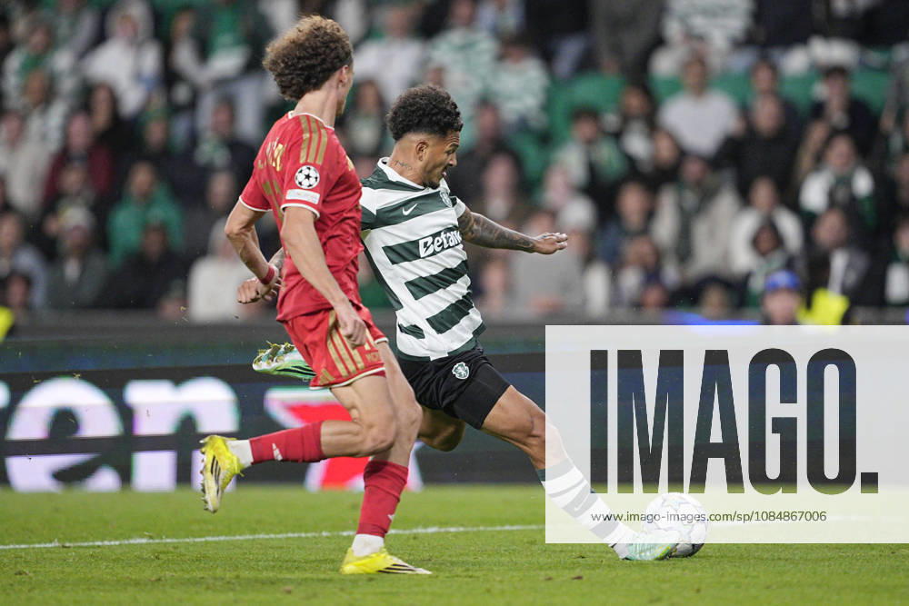 Luis Suarez of Sporting CP shoots at goal during the UEFA Champions League 2026 27 League Phase MD3 match between Sporting Club de Portugal and LASK at Estadio Jose Alvalade on October 21, 2026 in Lisbon, Portugal (Photo by Pedro Loureiro Sports Press Photo SPP)