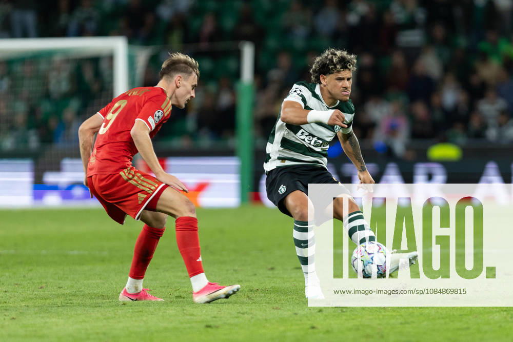 Sporting defender from Uruguay MAXI ARAUJO (20) in action during the game for the League Phase for the UEFA Champions League between Sporting and LASK Linz at Estadio Jose de Alvalade Lisbon Portugal - ZUMAs359 20261021_zsp_s359_169