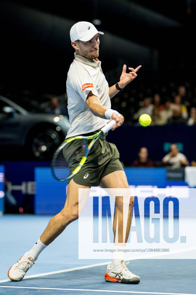 Raphael Collignon of Belgium pictured in action during the European Open ATP, Tennis Herren tennis tournament in Brussels, on Thursday 22 October. This year s edition of the tournament is taking place from 17 to 25 October JASPERxJACOBS x190644755x